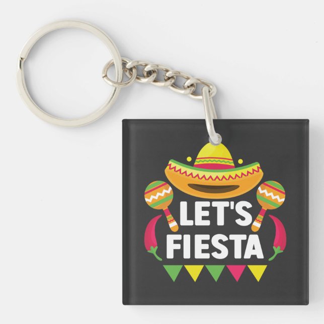 Porte-clefs Fiesta Cinco De Mayo, d'inspiration mexicaine (Devant)