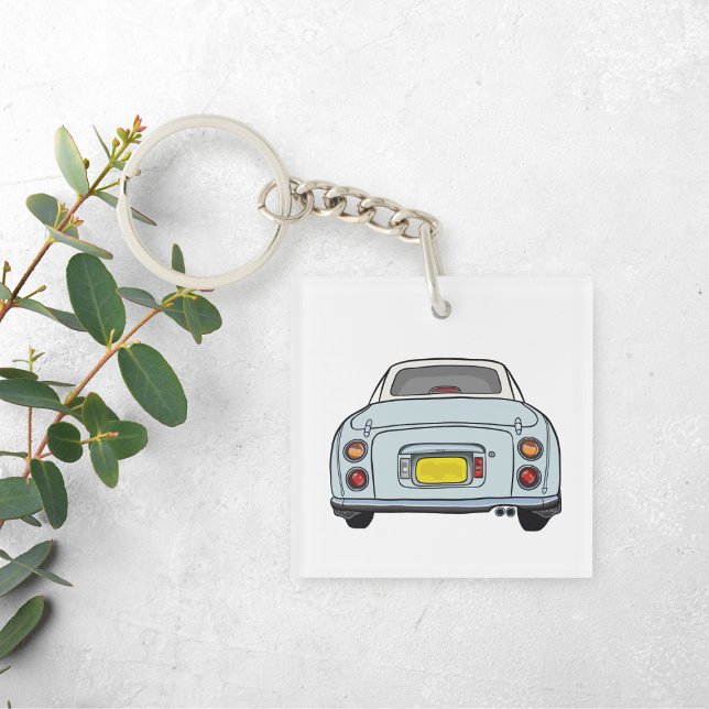 Porte-clefs Figarations Cute Pale Aqua Figaro Porte - clé Carr (Cute blue figaro car acrylic keychain for your car keys)