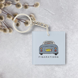 Porte-clefs Figarations Lapis Gris Figaro Voiture Monogramme