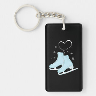 Porte-clefs Figure Patinage sur glace Coeur Figure Patinage Am