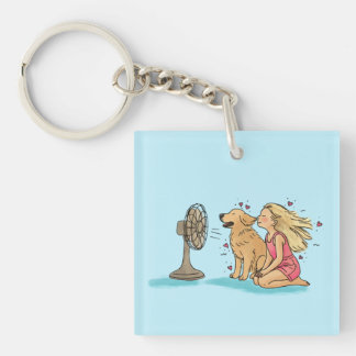 Porte-clefs Fille au Ventail d'Or