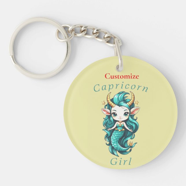 Porte-clefs Fille Capricorne Sirène Thunder_Cove (Devant)