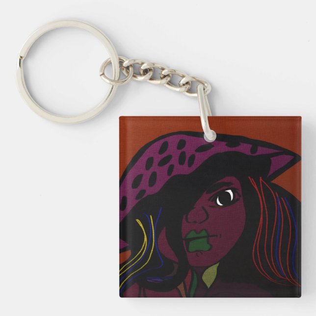 Porte-clefs Fille Champignon (Devant)
