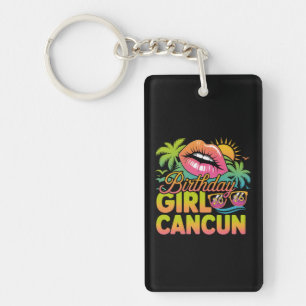 Porte-clefs Fille d'anniversaire Cancun 2026 Voyage de vacance