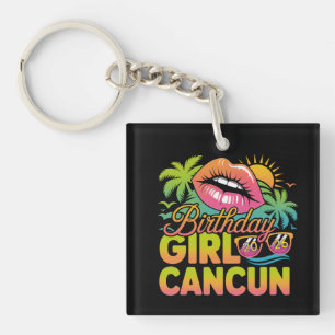 Porte-clefs Fille d'anniversaire Cancun 2026 Voyage de vacance