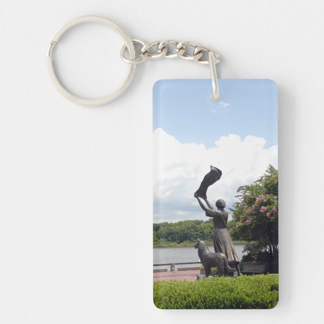 Porte-clefs Fille de ondulation célèbre à la savane, la (Devant)
