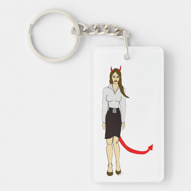 Porte-clefs fille diable (Devant)