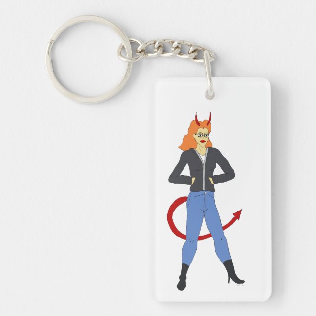 Porte-clefs fille diable (Devant)