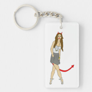 Porte-clefs fille diable