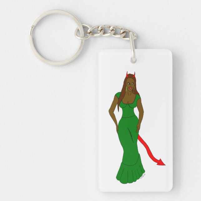Porte-clefs fille diable (Devant)