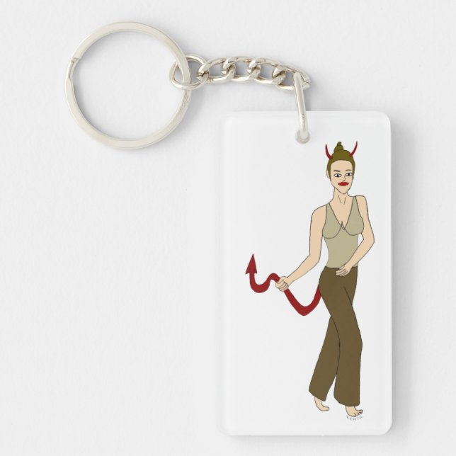 Porte-clefs fille diable (Devant)