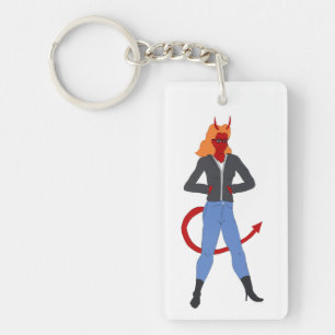 Porte-clefs fille diable