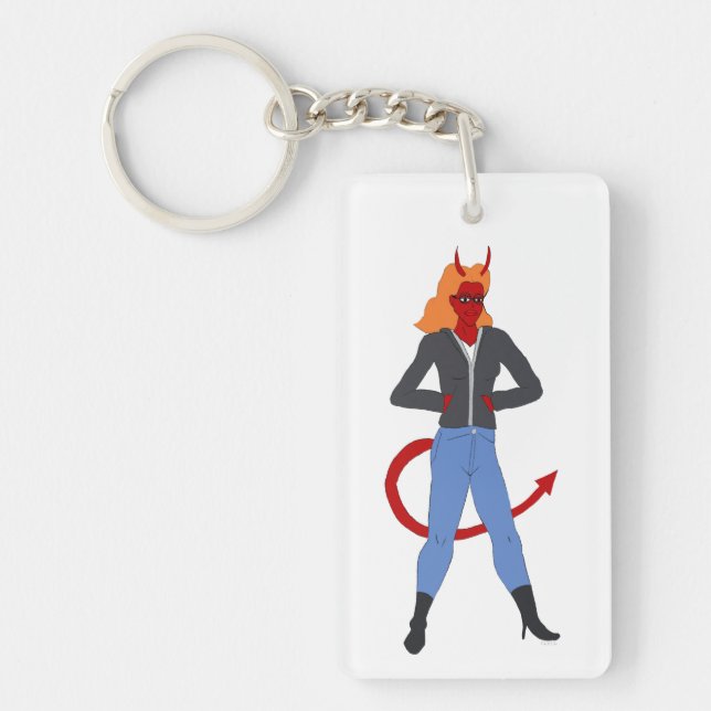 Porte-clefs fille diable (Devant)