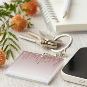 Porte-clefs Fille fondue Étincelles rose