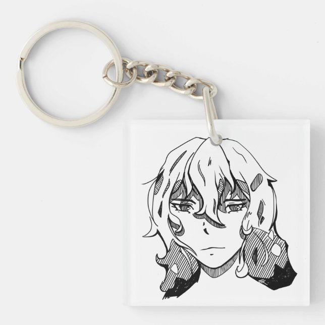 Porte-clefs Fille lineart (Devant)