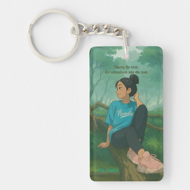 Porte-clefs Fille personnalisable citée (Devant)