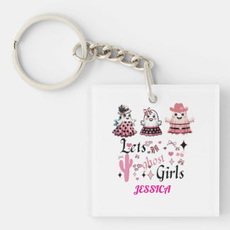 Porte-clefs Filles fantômes Halloween féminin girly