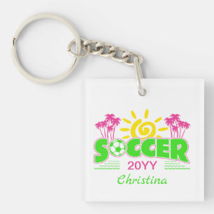 Porte-clefs Filles Football Sunshine Palm Trees