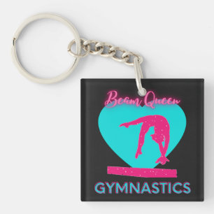 Porte-clefs Filles Gymnastique Beam Queen double face