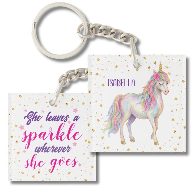 Porte-clefs Filles Paillettes Licorne (Créateur téléchargé)