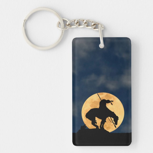 Porte-clefs Fin de la piste avec Pleine lune (Devant)