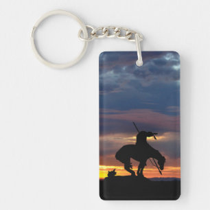 Porte-clefs Fin du sentier avec coucher de soleil