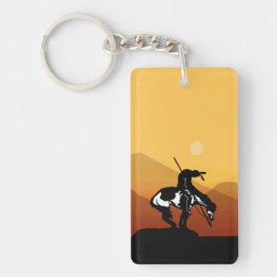 Porte-clefs Fin du sentier avec coucher de soleil