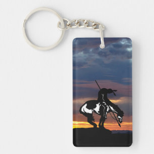 Porte-clefs Fin du sentier avec coucher de soleil
