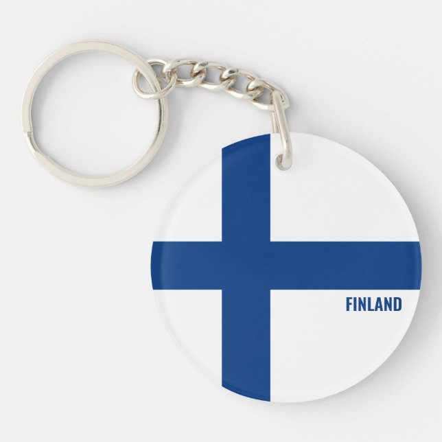 Porte-clefs Finlande Drapeau charmant patriotique (Devant)