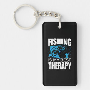 Porte-clefs Fisher Fishing Est Ma Meilleure Thérapie