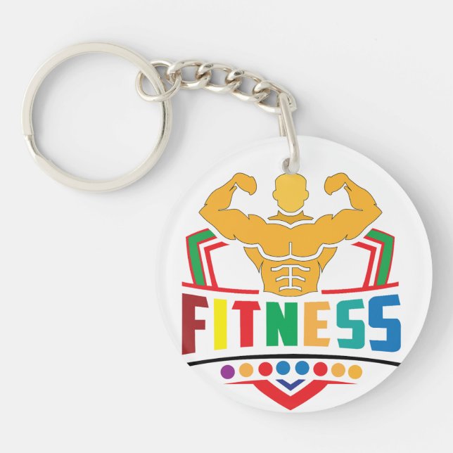 Porte-clefs Fitness Lifestyle – Train Hard Stay Strong (Devant)
