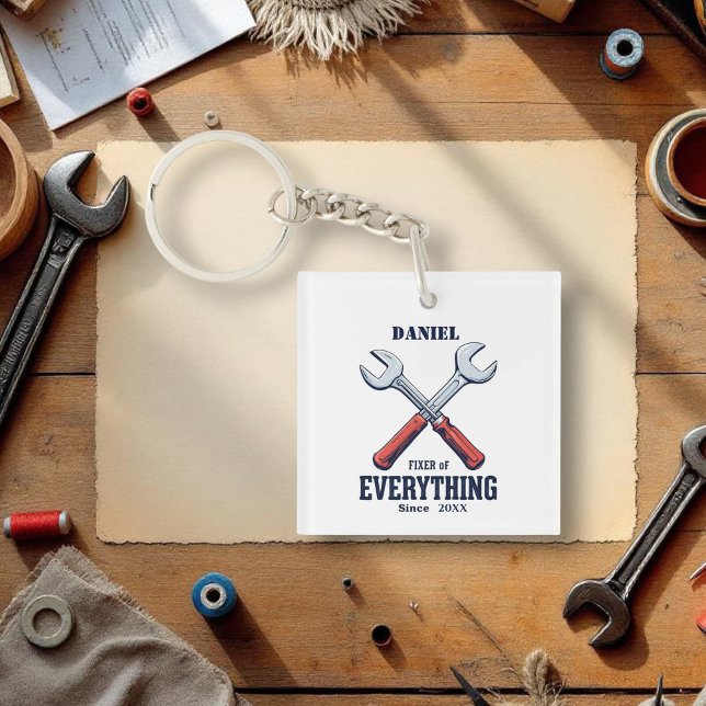Porte-clefs Fixation de tout depuis | Fête des pères personnal (Créateur téléchargé)