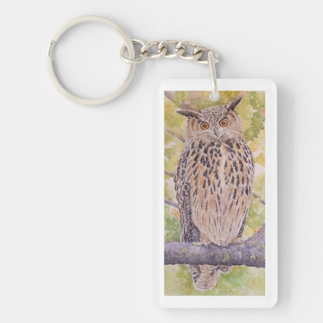 Porte-clefs Flaco le Grand-duc eurasien (Devant)