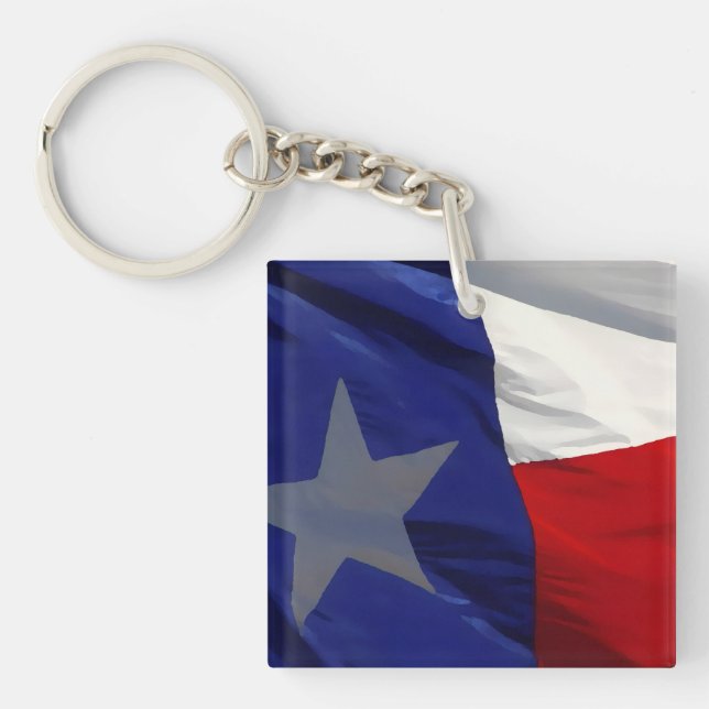 Porte-clefs Flag of Texas Pop Art (Devant)