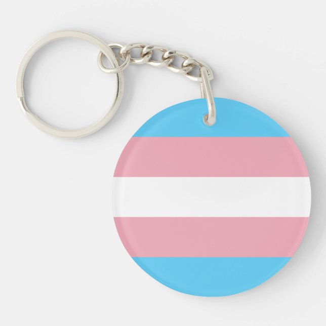 Porte-clefs Flag transgenre pride (Devant)