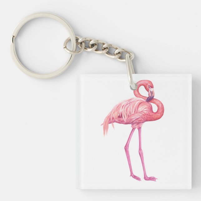 PORTE-CLEFS FLAMANT ROSE 2 (Devant)