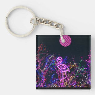 Porte-clefs Flamant rose à la soirée dansante.