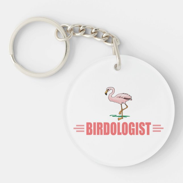 Porte-clefs Flamant Rose Amusing Ornithologie (Devant)