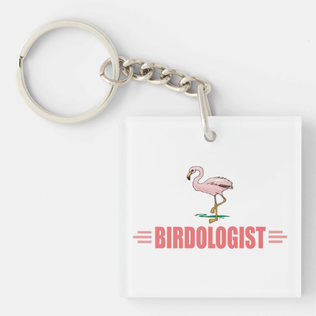 Porte-clefs Flamant Rose Amusing Ornithologie (Devant)