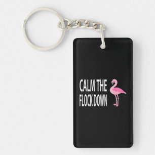 Porte-clefs Flamant rose Calme Le Flocon Drôle Oiseau Rose