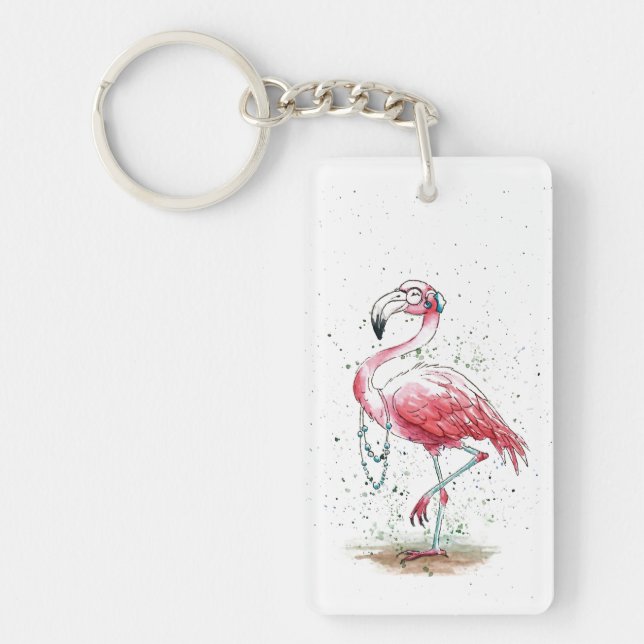 Porte-clefs Flamant rose fabuleux (Devant)
