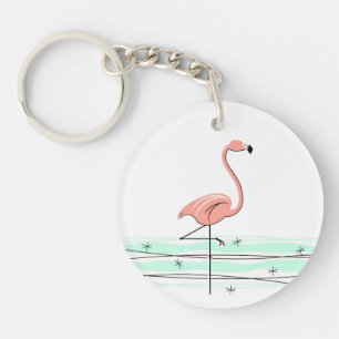 Porte-clefs Flamant rose Ocean texte retour porte - clé acryli