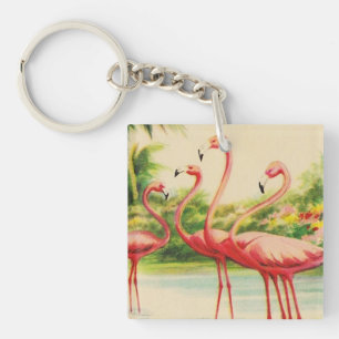 Porte-clefs Flamants Vintage