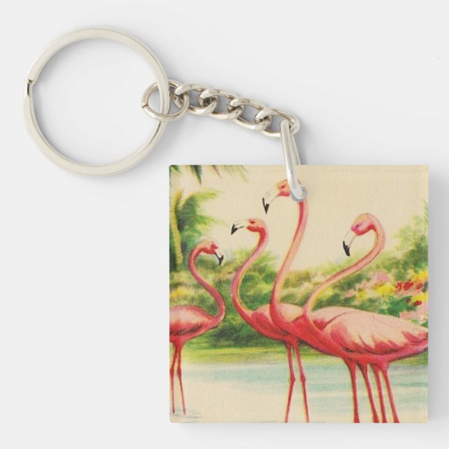 Porte-clefs Flamants Vintage (Devant)
