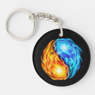 Porte-clefs Flames jumelles