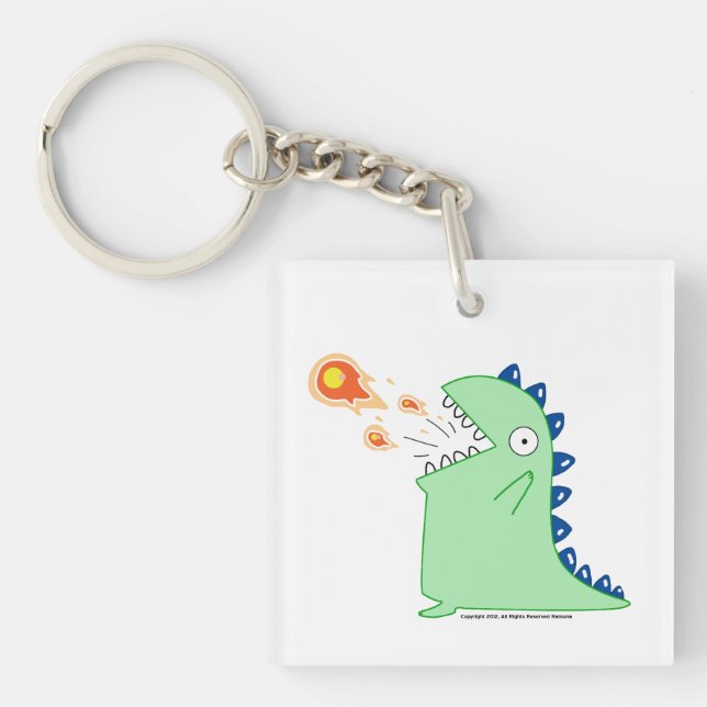 Porte-clefs Flamey le porte - clé d'acrylique de dragon (Devant)
