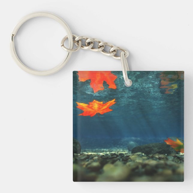 Porte-clefs flamme dans le Porte - clé acrylique de l'eau (Devant)