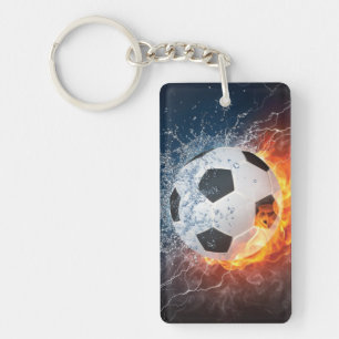 Porte-clefs Flamme Football/Balle de Football Jeu d'oreiller