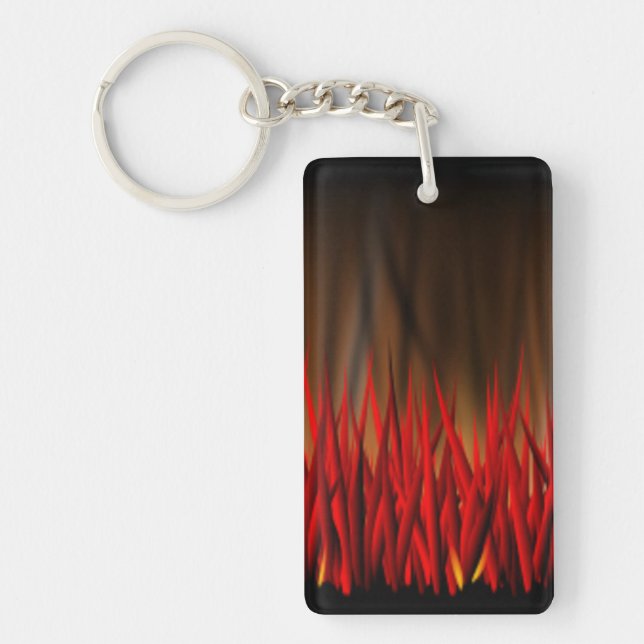 PORTE-CLEFS FLAMMES D'INCENDIE (Devant)