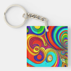 Porte-clefs Flèches Super colorées arc-en-ciel